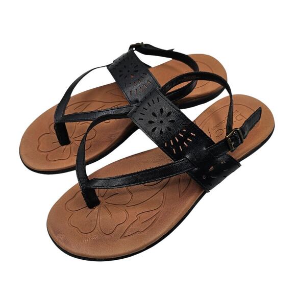 BOC Born Concept Sandals Womens 9 M Black Clearwater Thong Slingback - Picture 1 of 6